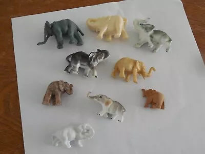 Vintage Collectible Miniature Elephant Figurines 9 Pieces • $8