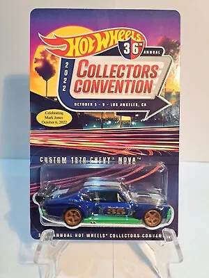 Hot Wheels  36th Annual Collectors Convention Custom 1970 Chevy Nova+ Patch • $120