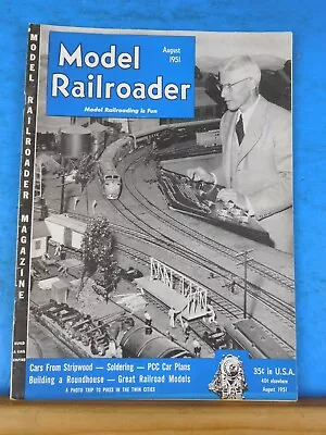 Model Railroader Magazine 1951 August Cars From Stripwood Soldering PCC Car Plan • $5