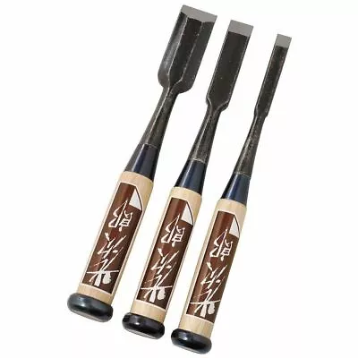 KOJIRO Chisel Nomi 3 Pcs Set 9 Mm 15 Mm 24 Mm Carpentry Japanese Tool Japan New • £76.96