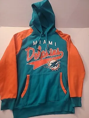 Miami Dolphins Hoodie Size Large Mens Graphic Script Embroidered Logo NFL  • $24.50