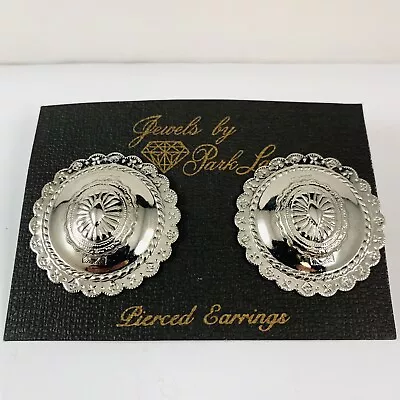 Vintage PARK LANE Silver Tone Southwestern Medallion Post Earrings New Old Stock • $24.99