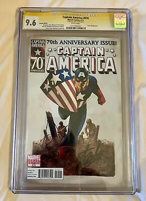 Cgc Signed Stan Lee Rare 70th Anniversary Captain America Steve Epting Variant • £350