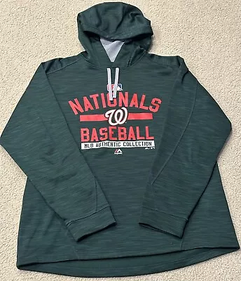 Majestic Washington Nationals MLB Baseball Men's Green Hoodie XL • $29.95