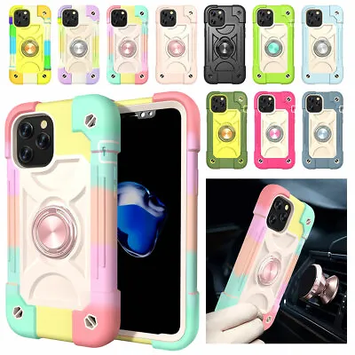 Shockproof Heavy Duty Ring Stand Case For IPhone 12 11 Pro Max XS XR 8 7 6 Plus • $19.55