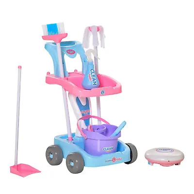 £18.99 • Buy HOMCOM 23 PCS Kids Children Toy Cleaning Trolley Set Pretend Play Sweeper Robert