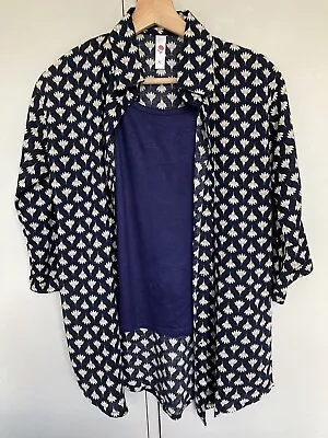 Brand New Indian Shirts With Inner Navy Blue XL • $19.90