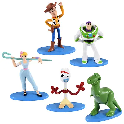 $6.99 • Buy Toy Story 4 Disney Mini Figures Figurines Cake Toppers Woody Buzz Forky Bo Peep 
