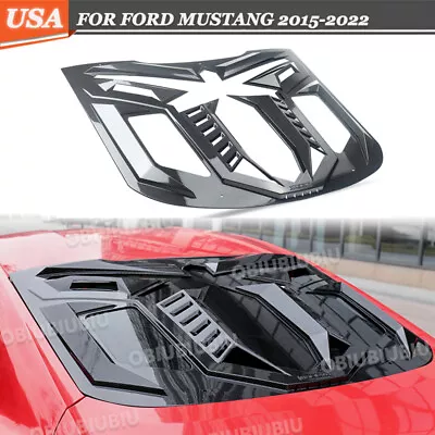 Carbon Look GT Lambo Style Rear Window Louvers For Ford Mustang 2015-2022 ABS • $169.99