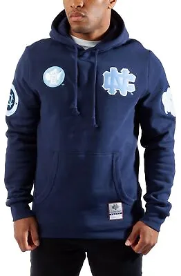 Men's Mitchell & Ness Navy Blue UNC NCAA Champ City Fleece Pullover Hoodie • $109.95