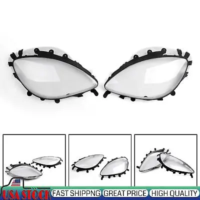 Headlight Lens Replacement& Black Gaskets Trim Kit Fits For 05-13 C6 Corvette #2 • $89.63