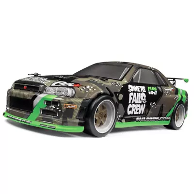 HPI 120166 Fail Crew Nissan Skyline R34 GT-R Printed Body (150mm): Micro RS4 • $36.89