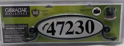 Gibraltar Mailbox Reflective Plastic Address Number Plaque Black • $24.95