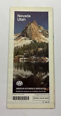 1994 Aaa Vacation Travel Guide Map Of Nevada - Utah ~ American Automobile Assoc. • $2.99