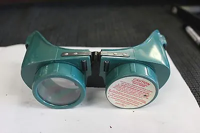 GREEN Welders SAFTEY Goggles Industrial Age Eye Wear #1564 • $19.99