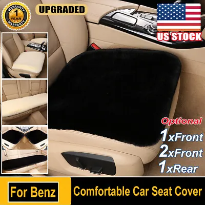 For Mercedes-Benz Faux Wool Car Seat Covers Cushions Mat For Front/Rear Interior • $15.25