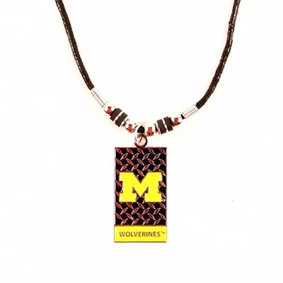 MICHIGAN WOLVERINES NCAA Team Diamond Plated Necklace NEW • $5.49