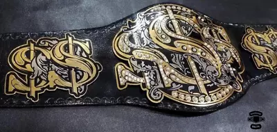 Million Dollar Cash In Hand Wrestling Championship Belt Adult Size 2MM Brass • $129.99