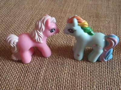 Vintage My Little Pony Pinkie Pie & Rainbow Dash Cake Toppers Figures A24 • $14.99