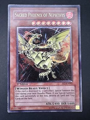 Yu-Gi-Oh! TCG Sacred Phoenix Of Nephthys FET-EN005 1st Edition Ultimate Rare LP • $80