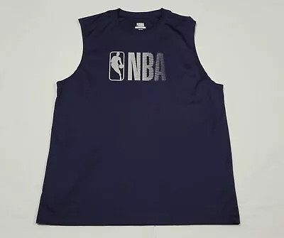 NBA  Mens Tank Top Sleeveless Shirt Basketball Spell Out  Navy SZ XLarge • $8.99