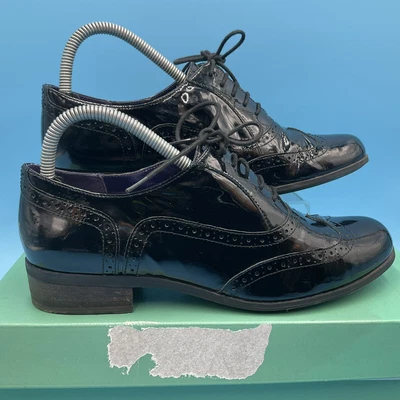 £29.99 • Buy Clarks Hamble Oak Black Patent Women’s Shoes Brogues Lace-Up - UK 7D / EU 41