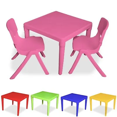 £33.99 • Buy Kids Plastic Table And Chair Set  Activity Table For Learning  Eating & Drawing