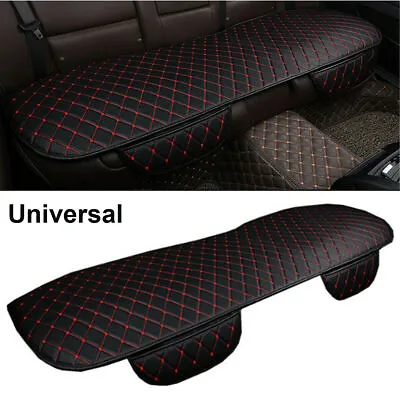 Black PU Leather Car Rear Back Seat Cover Pad Mat Chair Protector Cushion Parts • $39.28