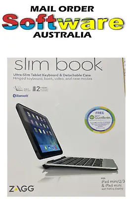 $39 • Buy Zagg Slim Book Ultra-Slim Tablet Keyboard & Detachable Case Ipad Mini 1/2/3 New