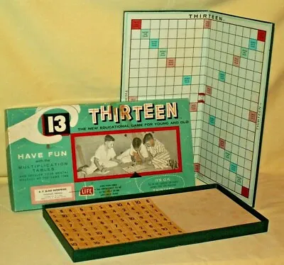 Thirteen 13 Math Multiplication Table Game 1955 Af Blake Warwick Va Richmond. • $19.99