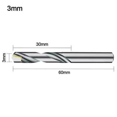 Tungsten Carbide Drill Bits Silver Twist Drill Bit Hard Hole Cutter  Metal • $5.97