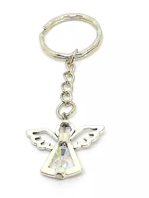 £3.99 • Buy April Diamond Birthstone Guardian Angel Keyring Lucky Bag Charm Keepsake Gift 