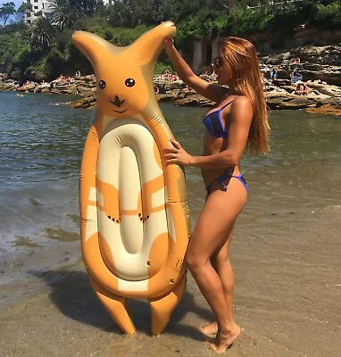 Inflatable Kangaroo Pool Float Toy Swimming Raft For Adults Kids Gift Australian • $29.99