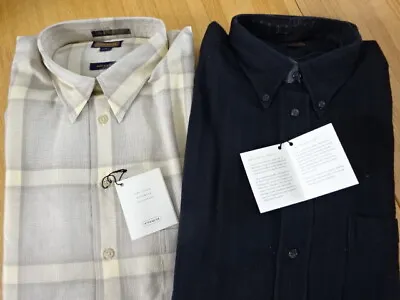 New Lot Of 2 Coach Casual Shirts! 16-1/2 Large - 100% Cotton! Long Sleeve • $59.99