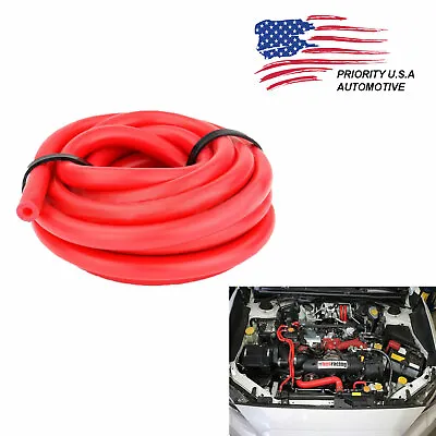 $10.99 • Buy 10mm 3/8  RED Vacuum Silicone Hose Racing Line Pipe Tube 5 Feet Per Order