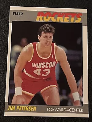 JIM PETERSEN 1987 HOUSTON ROCKETS 87-88 FLEER BASKETBALL #86 Of  132 PACK FRESH • $1.02