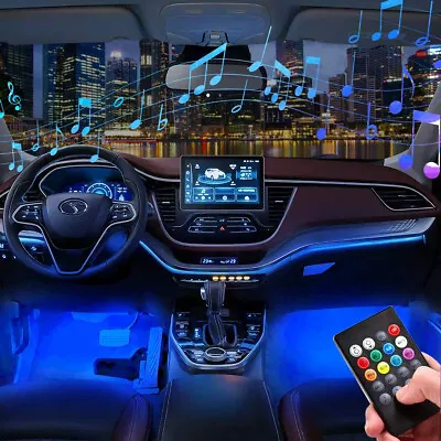 RGB 48 LED CAR Interior Accessories Floor Decorative Atmosphere Strip Lamp Light • $12.95