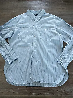 Polo Ralph Lauren Shirt Men's XL Long Sleeve Button Down Blue White Striped • $16