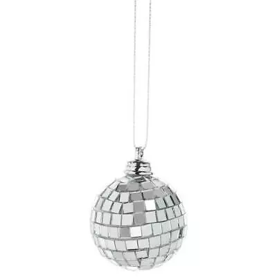 Ganz – Mini Silver Disco Ball Holiday Christmas Ornament Or Car Charm - 2 Inch • $6.49