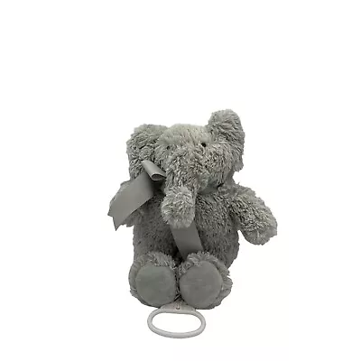 Mudpie Gray Elephant Baby Lullaby Musical Pull String Plush Tested! • $19.99