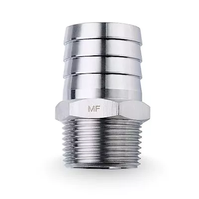 - Stainless Steel Barb/Barbed Hose Fitting 1-1/4 Hose ID Barb X 1 Male NPT • $22.73