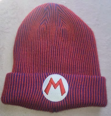 Nintendo Super Mario Bros Red Blue Knit Beanie Hat • $8.99