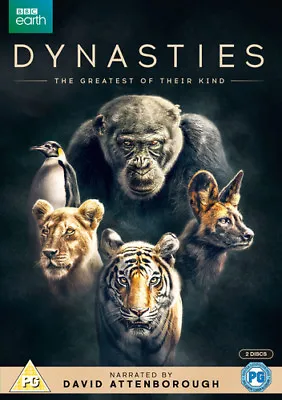 Dynasties DVD (2018) David Attenborough Cert PG 2 Discs ***NEW*** Amazing Value • £2.49