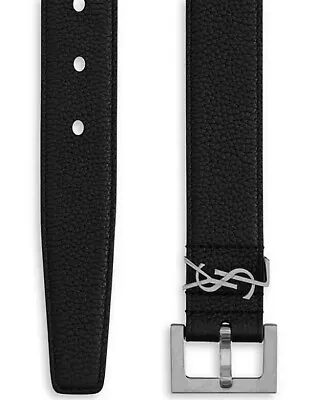 Saint Laurent Grain Leather Belt Men's 34-36 • $335