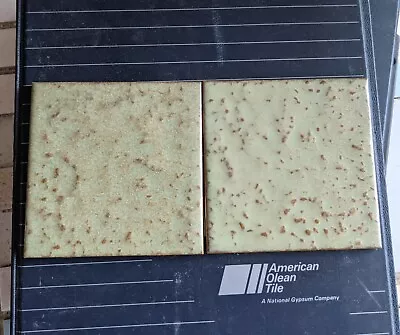 2 Pcs Ceramic Tile Tuscany Moss 915  American Olean 4 1/4  Square Made In USA • $13.50