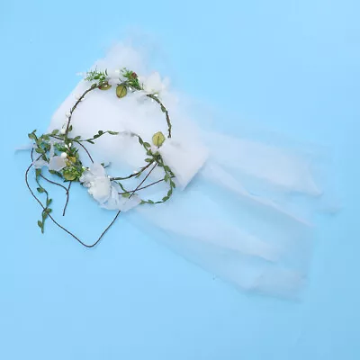  Lace Veil Seaside Bridal Headband Bride Wedding Hair Accessories • £10.75