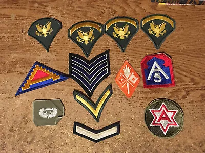 Lot Of 12 Military Patches Triangle Patch Red A Golden Eagle Parachute Jump Wing • $26.99