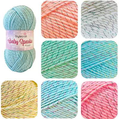 Stylecraft Baby Sparkle DK 100g Soft Baby Yarn Double Knitting • £2.99