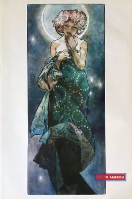 Alphonse Mucha The Moon Art Poster 24 X 36 • $19.69