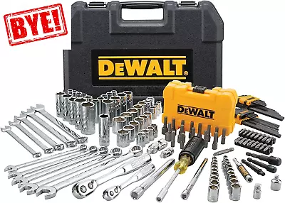 DEWALT Mechanics Tools Kit Socket Set 142-Piece 1/4 3/8  Drive MM/SAE Wrench DIY • $391.35